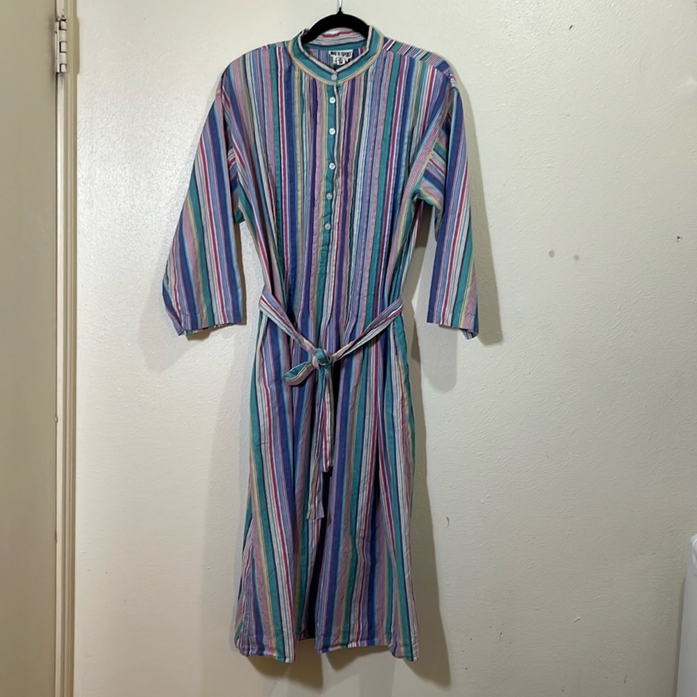 Vintage Matti Sport maxi multi-colored dress. Size 16.